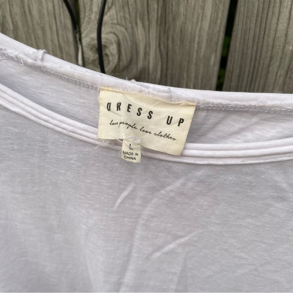 Dress Up America White Puff Sleeve Blouse size L - Picture 4 of 5